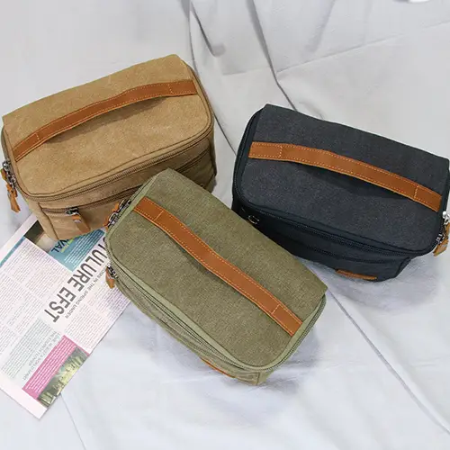 Wholesale Makeup Kit Bag Vintage Canvas Personalized Waterproof Toiletry Bag